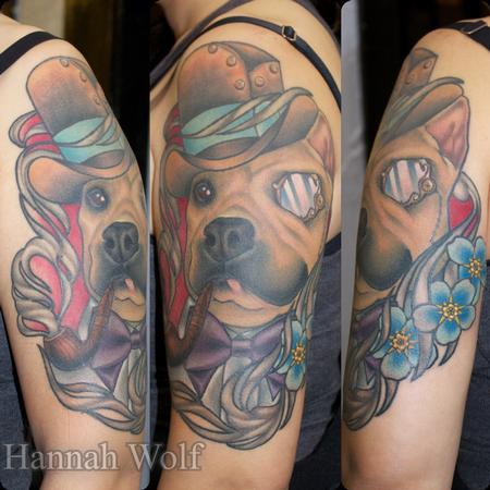 Tattoos - Dog with a pipe - 116232